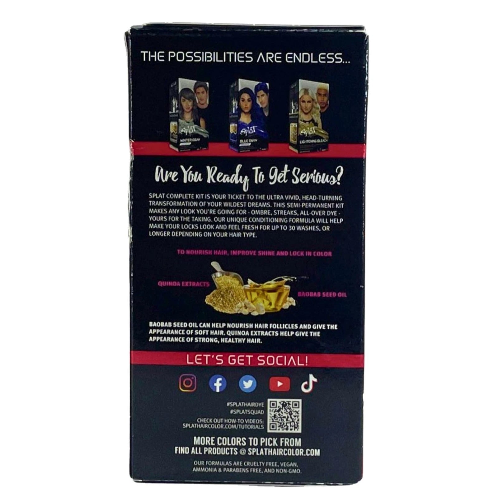 Splat Luscious Raspberries Complete Hair Color Kit Semi-Permanent 2 Pack Bundle 3