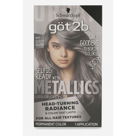 Got2b Metallics M72 Dusty Silver Hair Color 1 Pack New