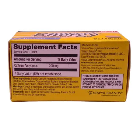 Vivarin Smooth Energy Extended-Release Caffeine 200mg - 40ct - Set of 2 Pack