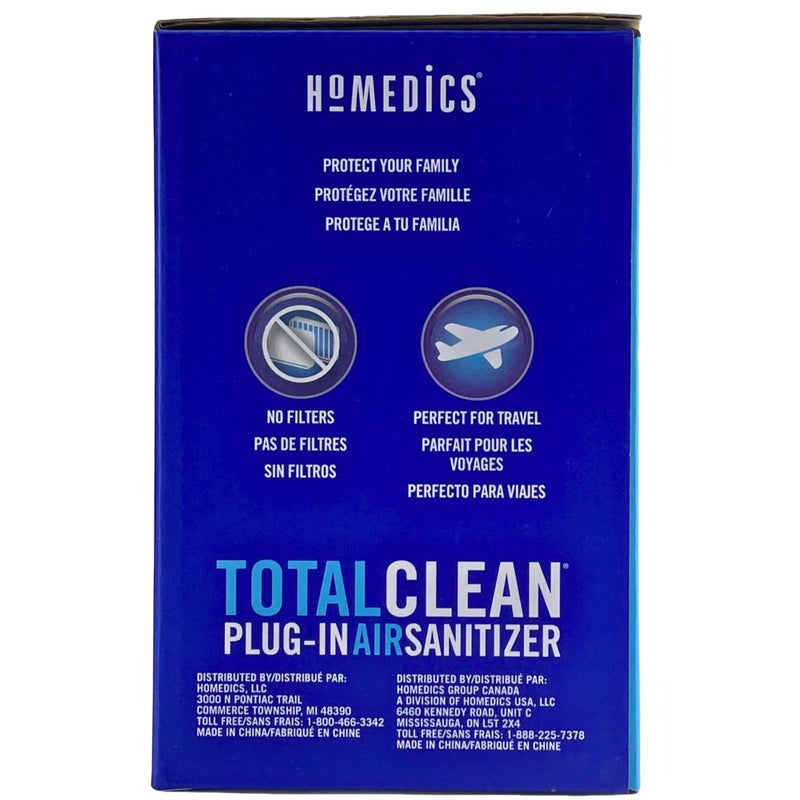 HoMedics TotalClean Plug-In Air Sanitizer 2 Pack New