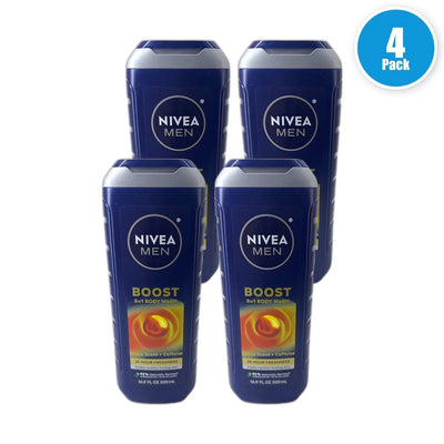 Nivea Men Body Wash Sport Boost Active Clean Maximum Hydration Pack of 4 New