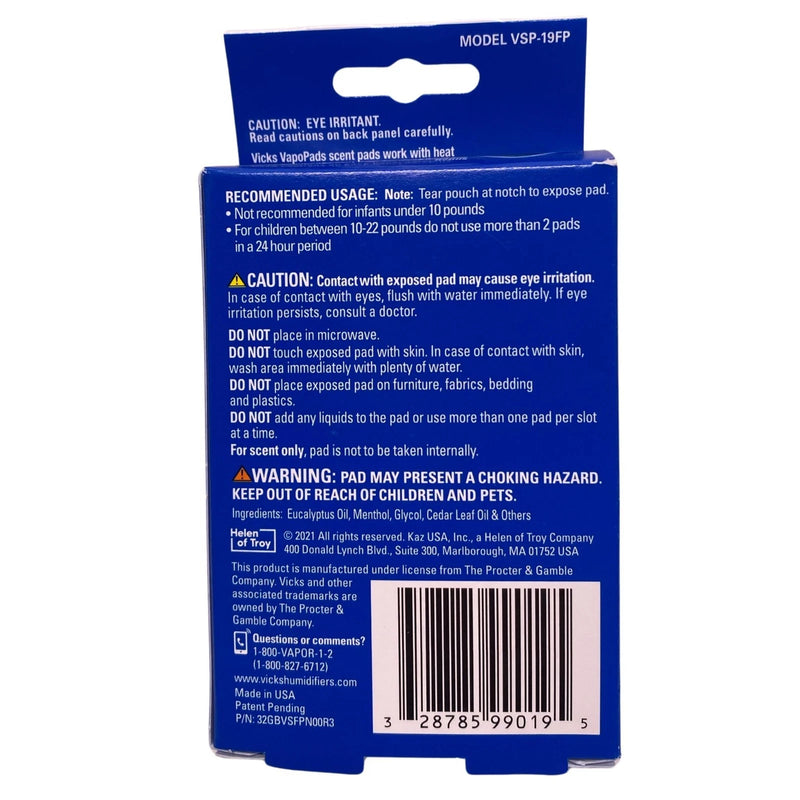 Vicks VapoPads Refills Menthol Scent 12 Ct 5 Pack New