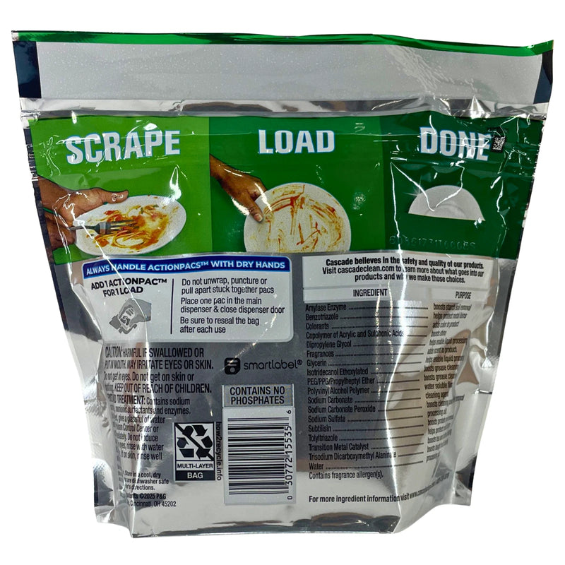 Cascade Platinum ActionPacs Dishwasher Detergent Fresh Scent 12 Count 3 Pack New