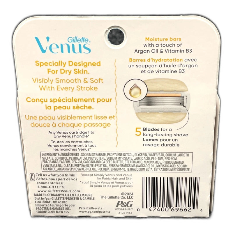 Venus Women's Moisture Glide Razor Blades 4 Refills Pack of 5 New