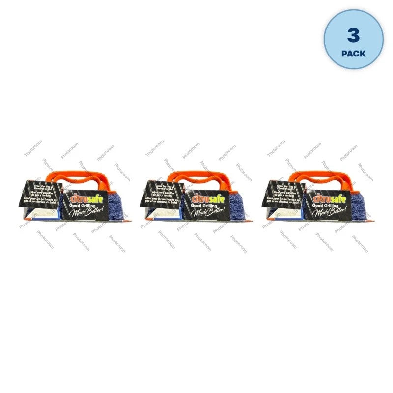 CitruSafe BBQ Grill Scrubber Heavy Duty Replaceable Pads Pack of 3 New