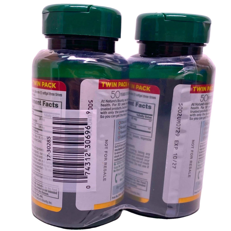 Nature's Bounty Co Q-10 100 mg Plus L-Carnitine Rapid Release Softgels Exp 10/27