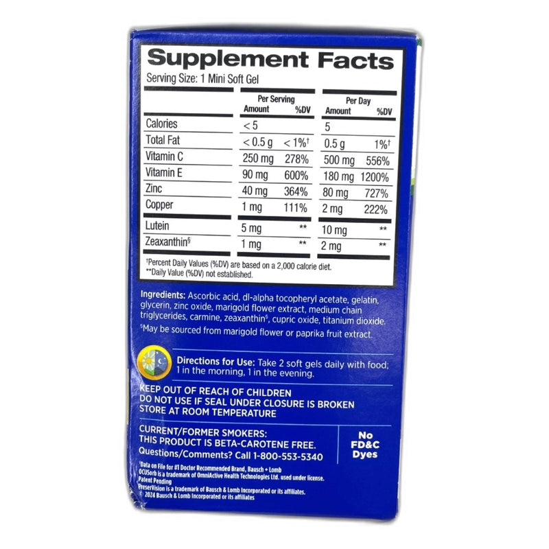 Bausch and Lomb Ocuvite Eye Vitamins AREDS2 Vision Support Exp 01/28 New