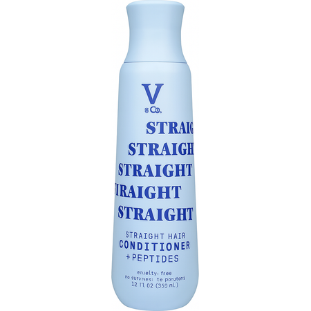 V & Co Straight Hair Conditioner + Peptides 12oz 1 Pack New