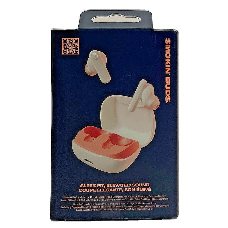 Skullcandy Smokin' Buds True Wireless Earbuds IPX4 Water Resistant Bone Grey