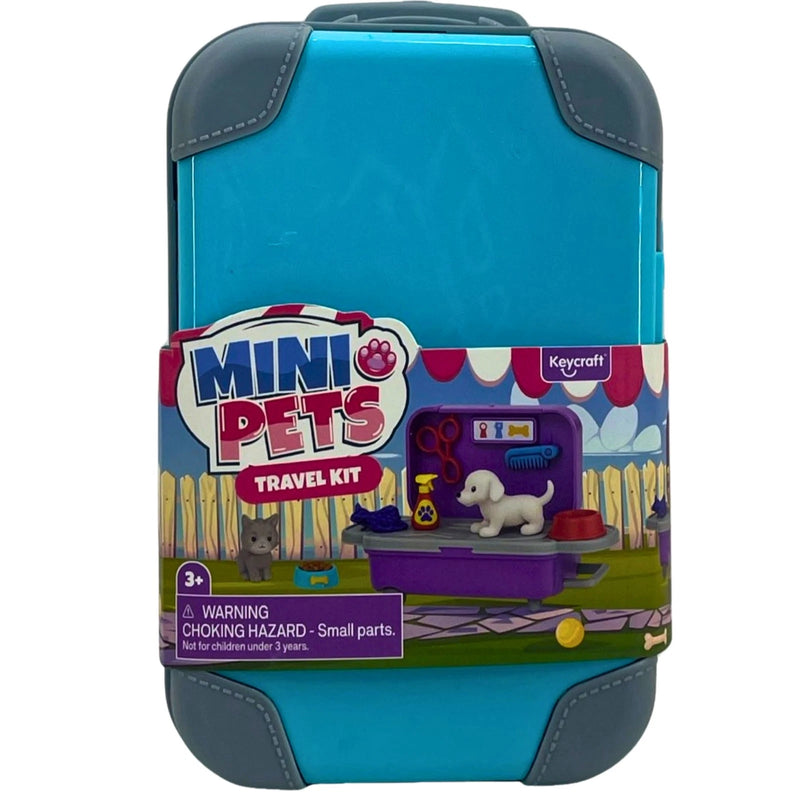 Keycraft Mini Pets Travel Kit Suitcase Playset Assorted Colors 4 Pack New