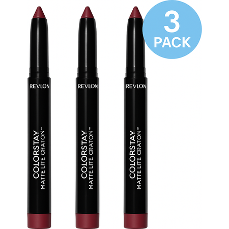 Revlon ColorStay Matte Lite Crayon Lipstick 3 Pack New