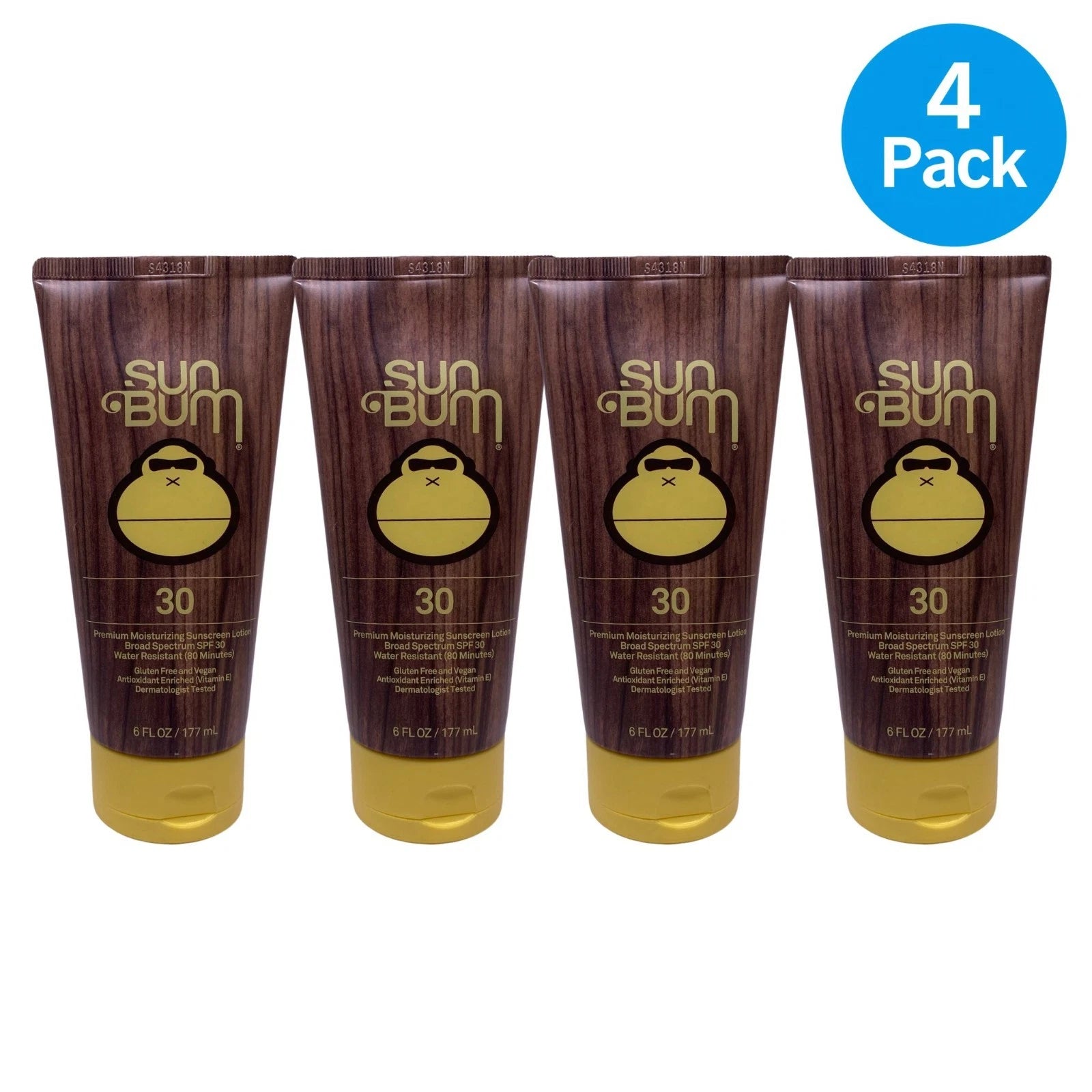 Sun Bum SPF 30 Sunscreen Lotion 6 oz 4 Pack New