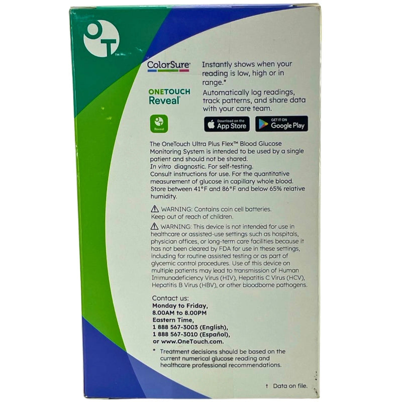 OneTouch Ultra Plus Flex Blood Glucose Monitoring System Kit 2 Pack Exp 01/29
