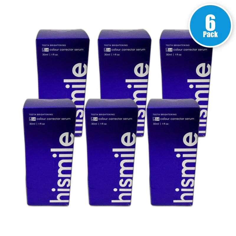 Hismile V34 Teeth Brightening Colour Corrector Purple Serum 1oz Pack of 6 New