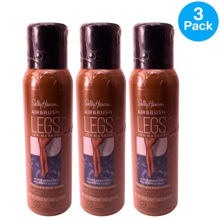Sally Hansen Airbrush Legs Spray Leg Makeup Medium Glow 4.4oz 3 Pack
