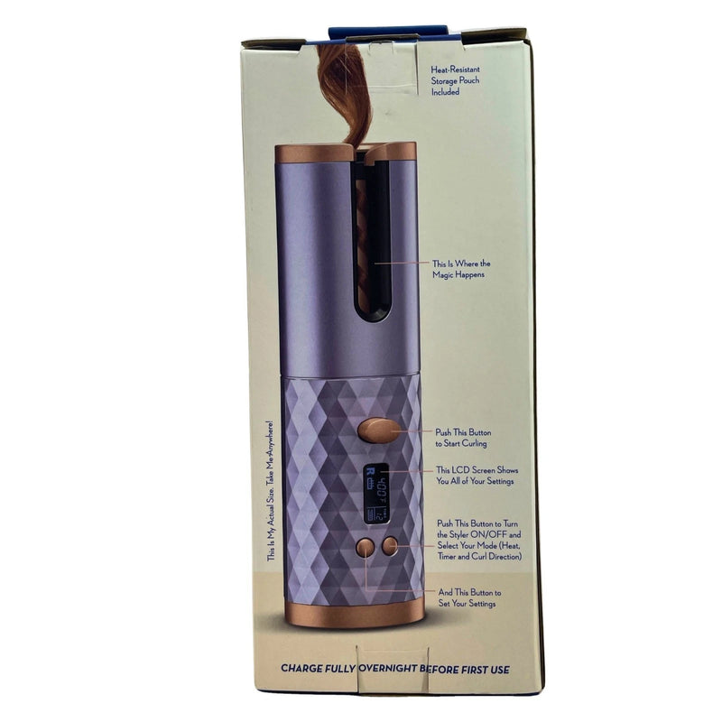 Conair Unbound Cordless Auto Curler - Lavender/Rose Gold - 3 Pack Bundle - New