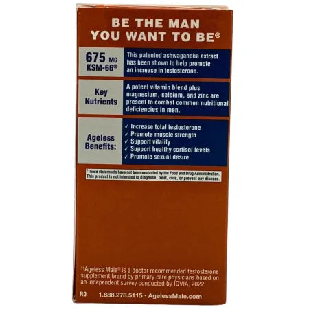 Ageless Male Increase Testosterone Dietary Supplement 60 Tablets (1 Pack) 3