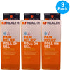 KT Health Pain Relief Roll On Gel Menthol 5% Camphor 5% 3 fl oz 3 Pack Exp 03/27