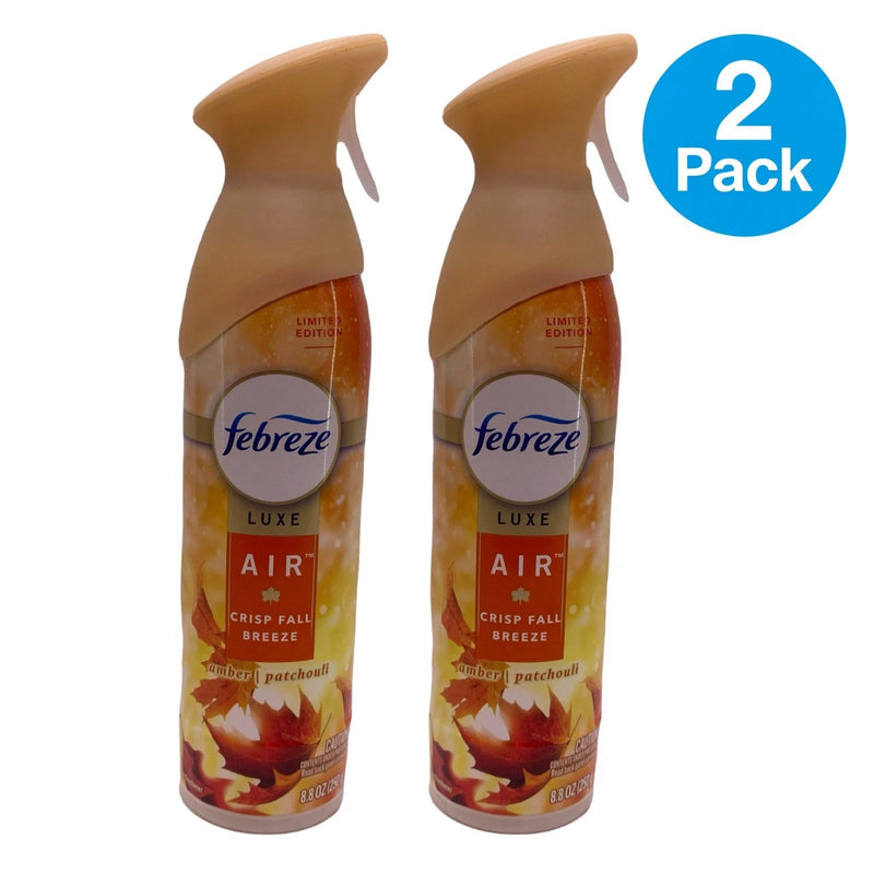 Febreze Luxe Air Crisp Fall Breeze 8.8 oz spray bottles 2 pack new product
