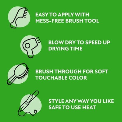 Fun In by Sun In – Temporary Hair Color Green – Pack of 4 (1 oz each) NEW 7