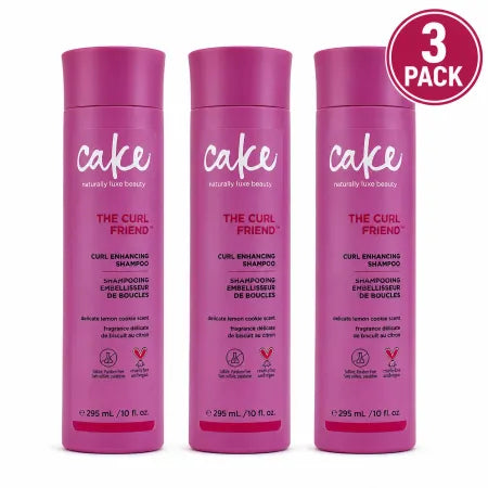 Cake The Curl Friend Curl Enhancing Shampoo Delicate Lemon Cookie 10 fl oz 3 Pk
