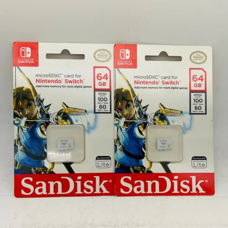 2x SanDisk 64GB microSDXC UHS-I Memory Card for Nintendo Switch