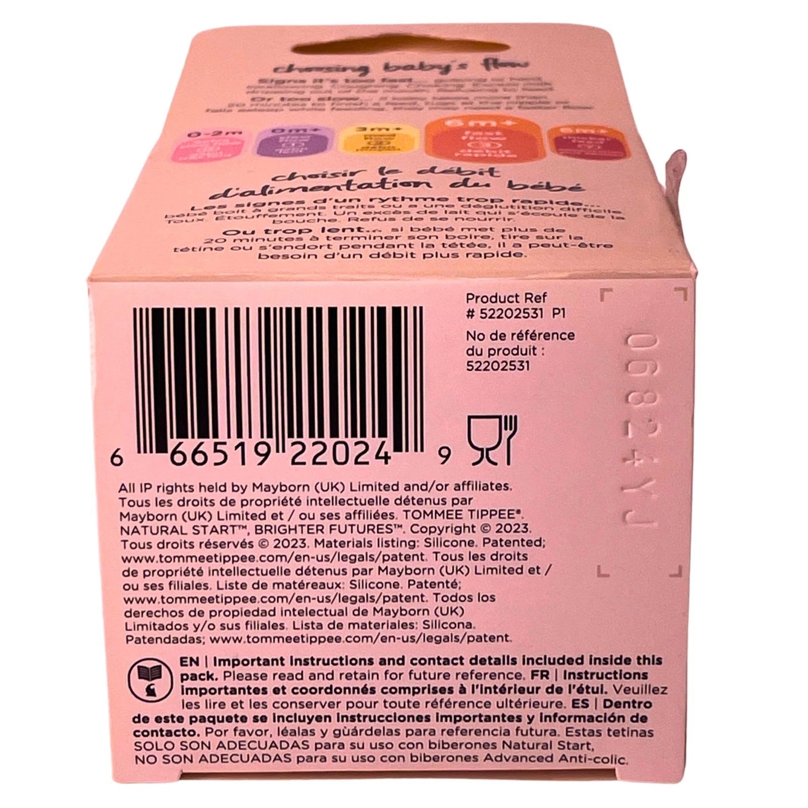 Tommee Tippee Fast Flow Bottle Nipples 6m+ 2 Pack New