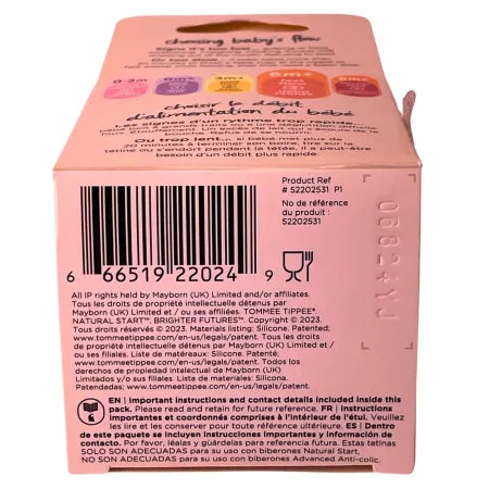 Tommee Tippee Fast Flow Bottle Nipples 6m+ 2 Pack New