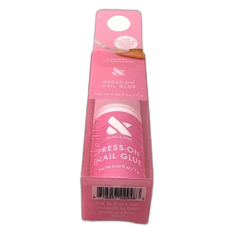Olive & June Brush on Nail Glue 0.24 Fl Oz Non-Toxic Non-Damaging Pack of 4 New