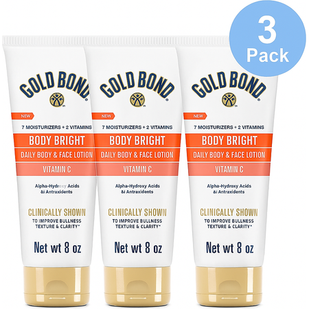 Gold Bond Body Bright Vitamin C Lotion 8 oz - 3 Pack - New 1