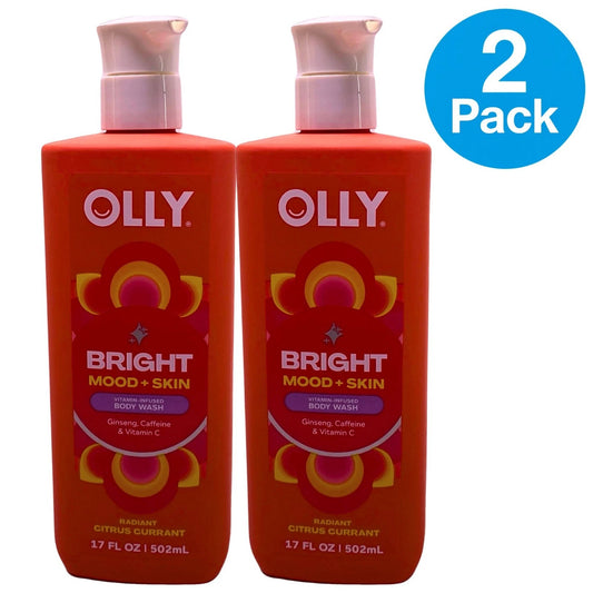 OLLY Bright Mood + Skin Vitamin-Infused Body Wash Radiant Citrus Currant 17oz
