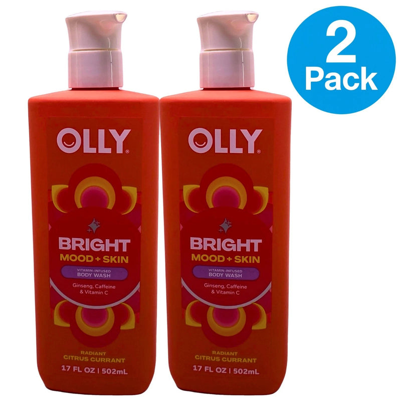 OLLY Bright Mood + Skin Vitamin-Infused Body Wash Radiant Citrus Currant 17oz