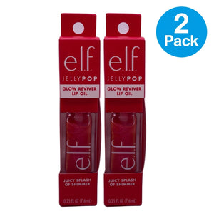 e.l.f. Jelly Pop Glow Reviver Lip Oil Juicy Splash 0.25 fl oz 2 Pack New