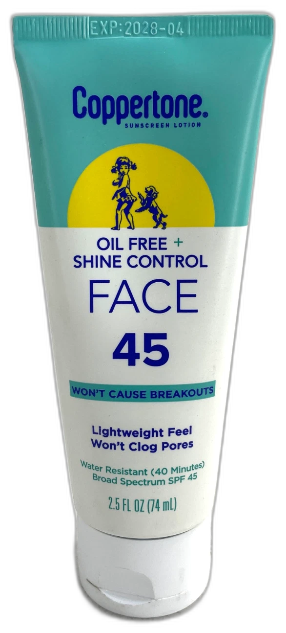Coppertone Oil Free Shine Control SPF Lotion Exp 04/28 Pack of 4 New