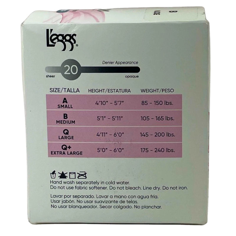 L'eggs Silken Mist Control Top Silky Sheer Tights Nude Size B 3 Pack New