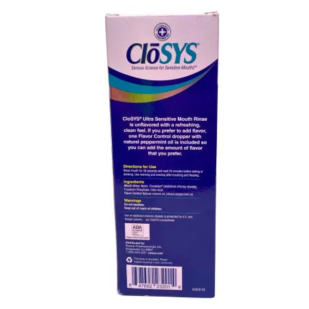 SCloSYS Ultra Sensitive Unflavored Mouth Rinse 32 Fl Oz 5-Pack New