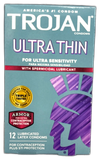 TROJAN Ultra Thin Lubricated Latex Condom Exp 06/28 Pack of 3 New