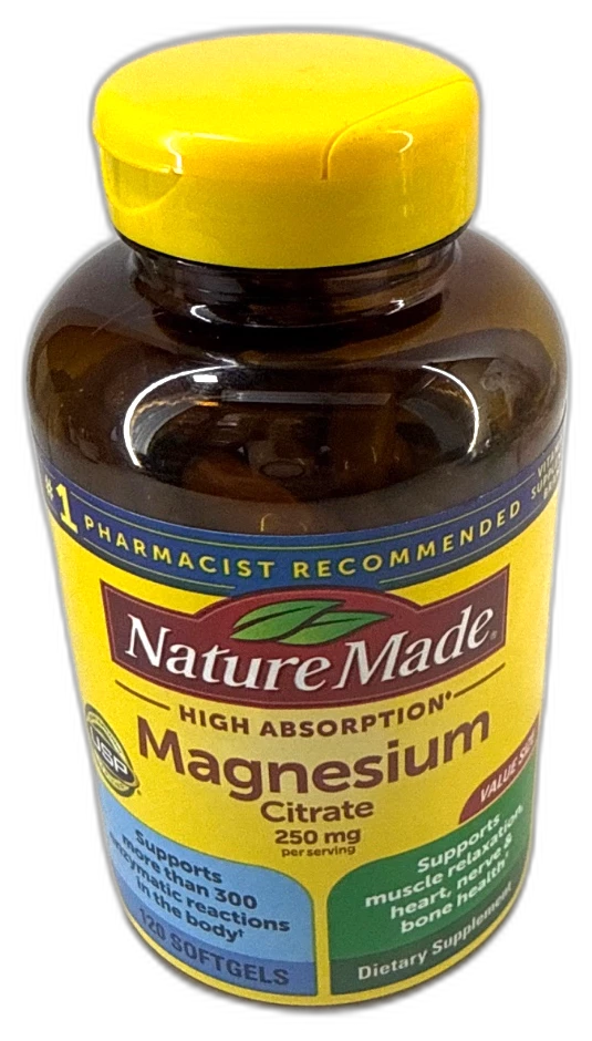 Nature Made Magnesium Citrate Softgels Dietary 240 Total Exp 02/27 Pack of 2 New