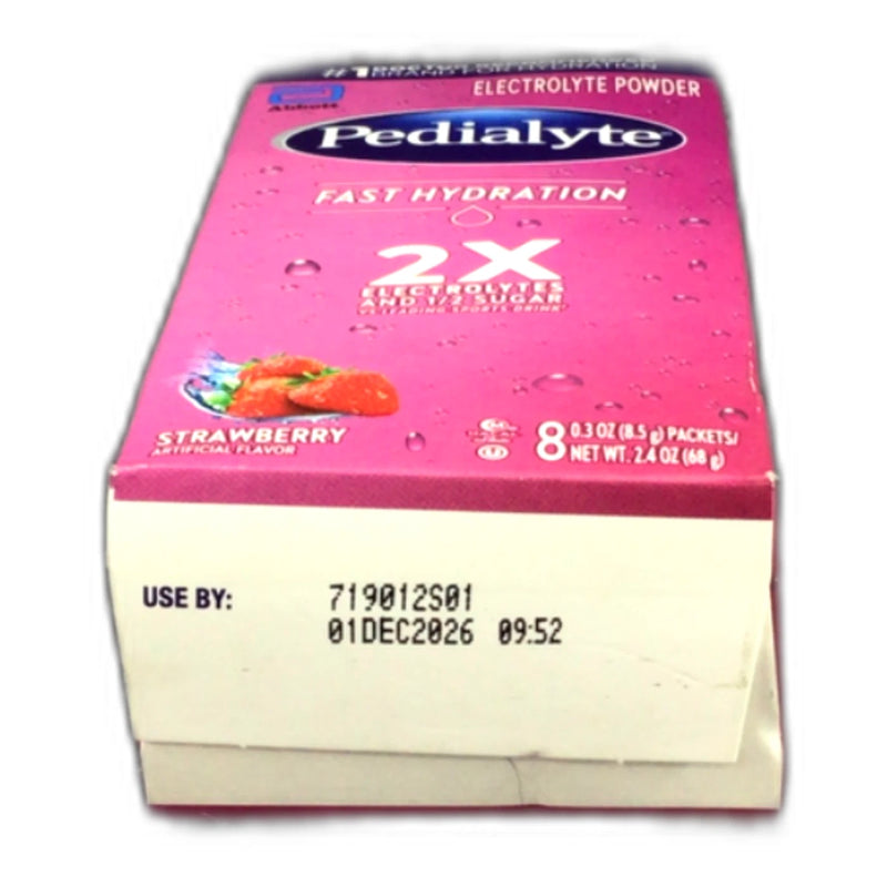 Pedialyte Fast Hydration Electrolyte Powder Strawberry Exp 12/26 Pack of 6 New