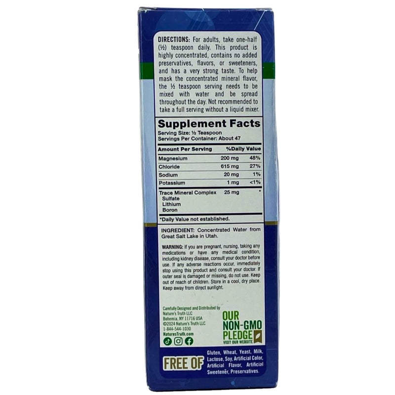 Nature's Truth Ionic Magnesium Liquid Trace Minerals Electrolytes Drops 1 Pack