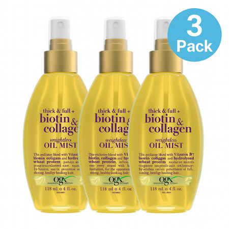 OGX Biotin & Collagen Oil Mist 4 oz – 3 Pack New 1