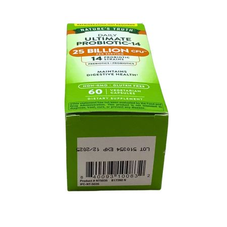 Nature’s Truth Ultimate Probiotic-14 25 Billion CFU 60ct New EXP: 12/2025