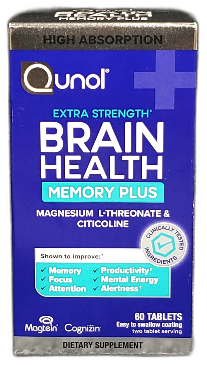 Qunol Extra Strength Brain Health Memory 60 180 Total Exp 02/27 Pack of 3 New