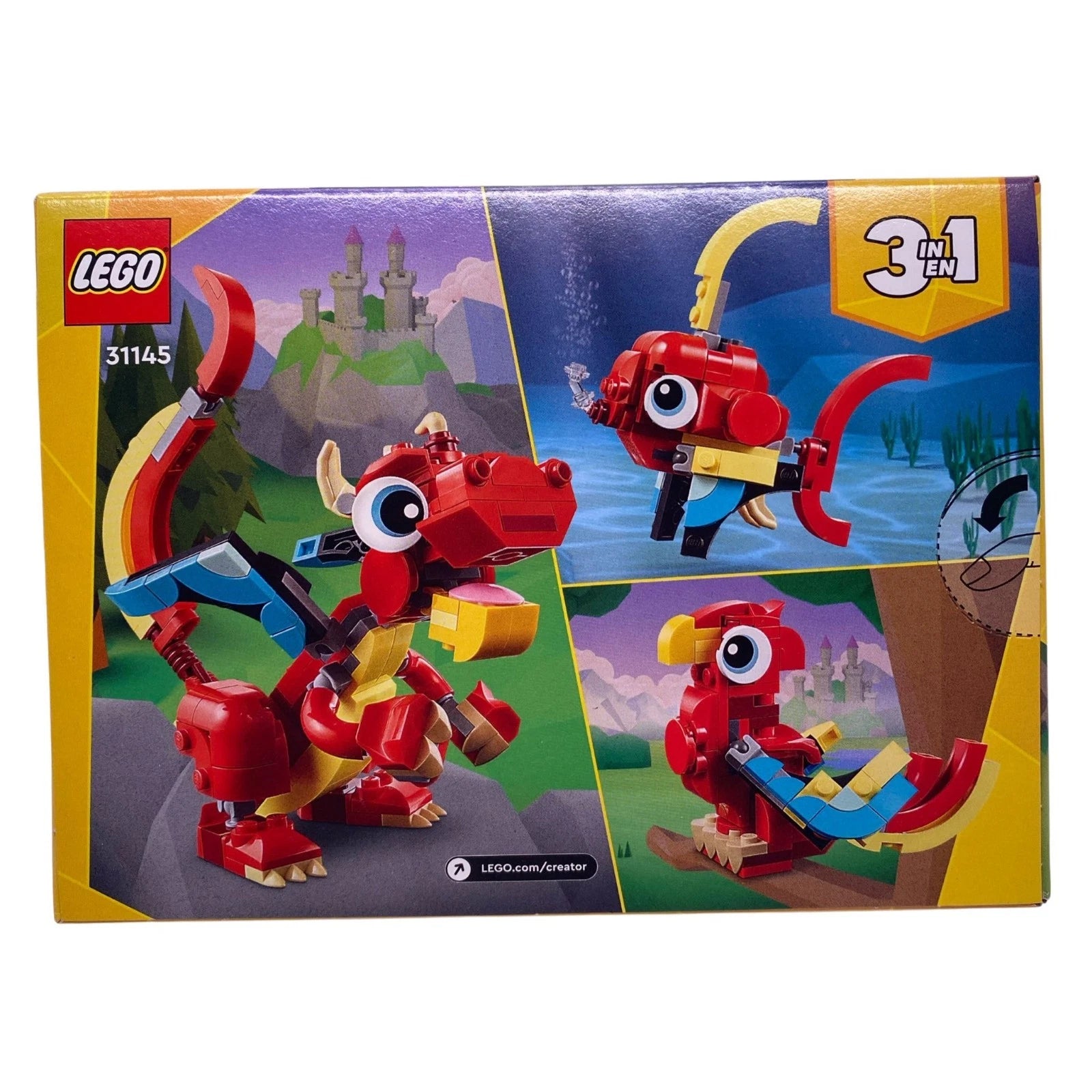LEGO Creator Red Dragon 3-in-1 Building Set 31145 3 Pack New 2