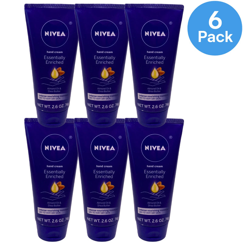 NIVEA Essentially Enriched Hand Cream 2.6 oz 6 Pack New