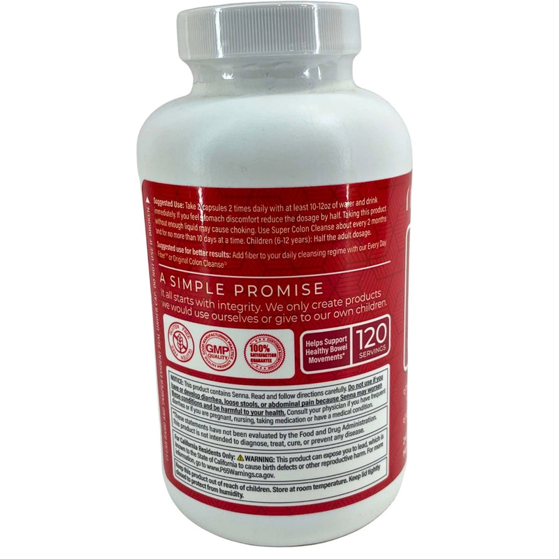 Health Plus Super Colon Cleanse Gentle Internal Detox 240 Cap 2 Pack Exp 01/27