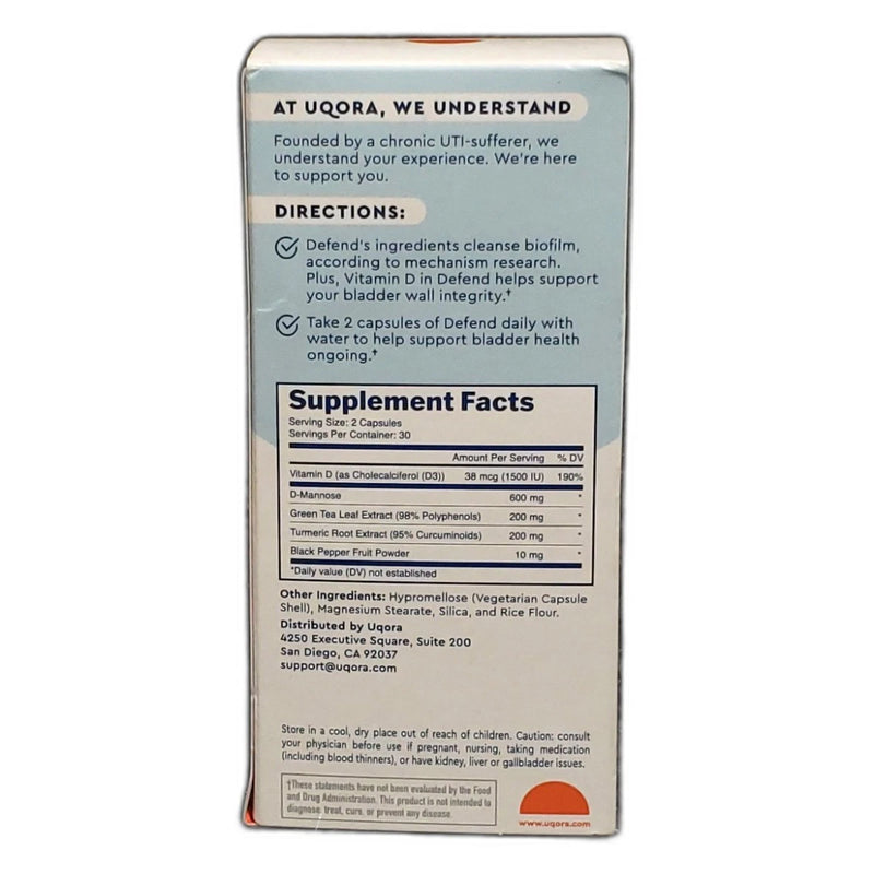 Uqora Depend Proactive Regimen Capsules UTI 240 Total Exp 01/27 Pack of 4 New