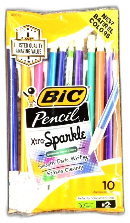 BIC Xtra-Sparkle Mechanical Pencil 0.7mm #2 Pack of 3 New