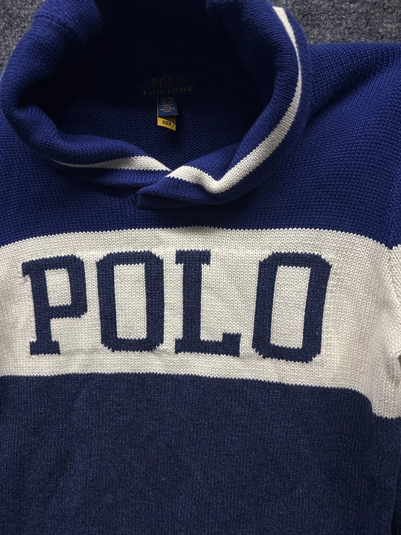 Polo Ralph Lauren Sweater Blue and beige Size 18-20 Boys/Girls NWOT