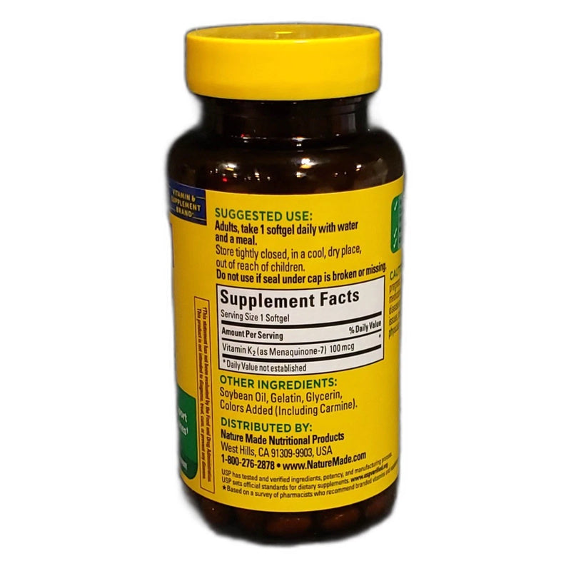Vitamin K2 Softgels Bone Capsules 90 Total Exp 09/27 Pack of 3 New